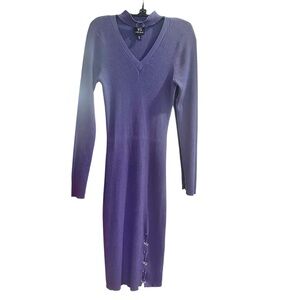 Elegant Periwinkle Blue V-Neck Dress XL